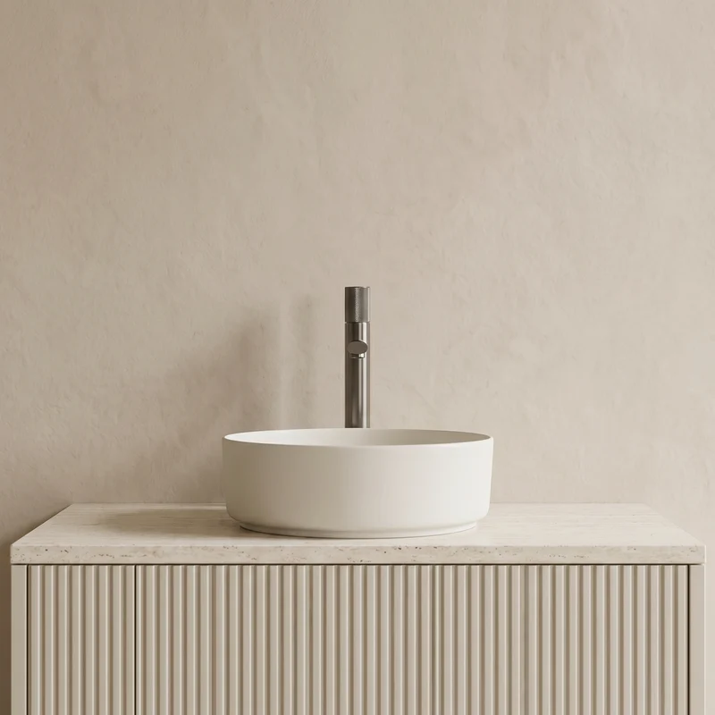 Mitigeur XL pour vasque gris brossé