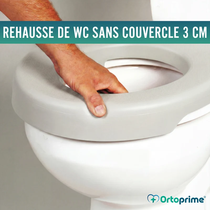 Rehausseur de WC Souple 3 cm Gris
