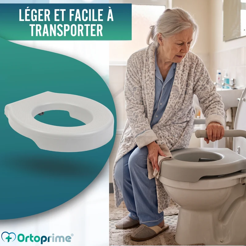 Rehausseur de WC Souple 3 cm Gris