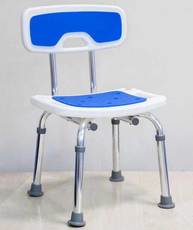 Chaise de Douche Antidérapante avec Dossier et Siège Rembourré