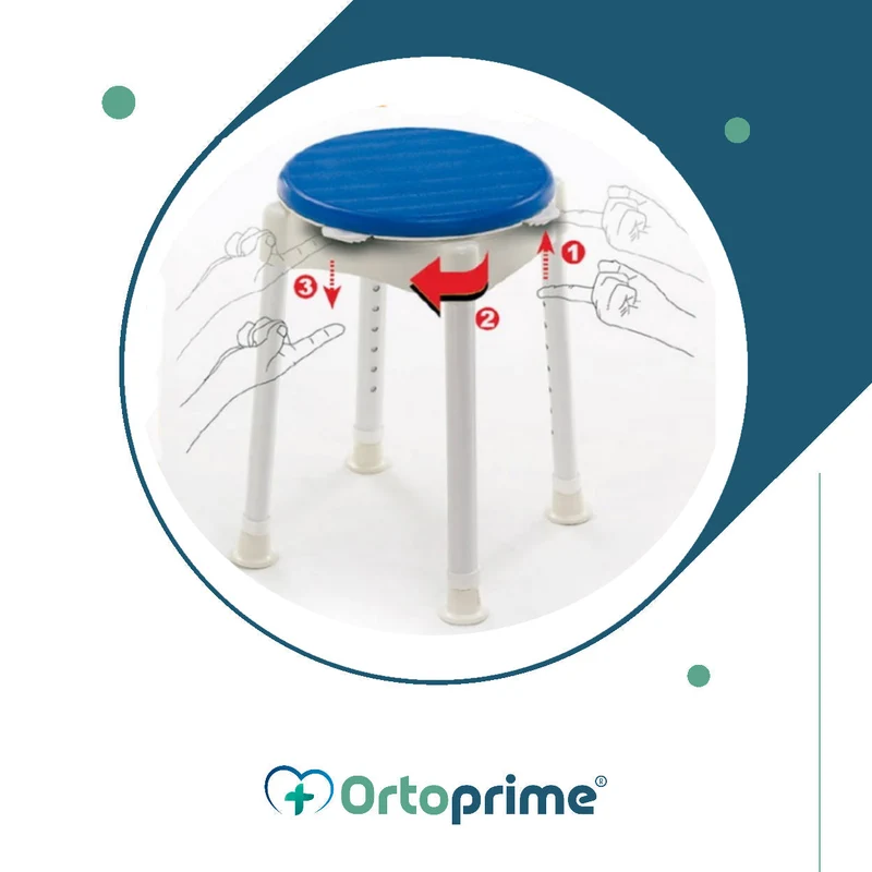 Tabouret de Bain Rotatif Multifonction
