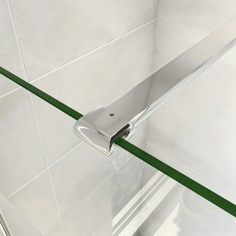 Barre de Stabilisation 90 cm en Aluminium Chromé pour Paroi de Douche & Walk-In