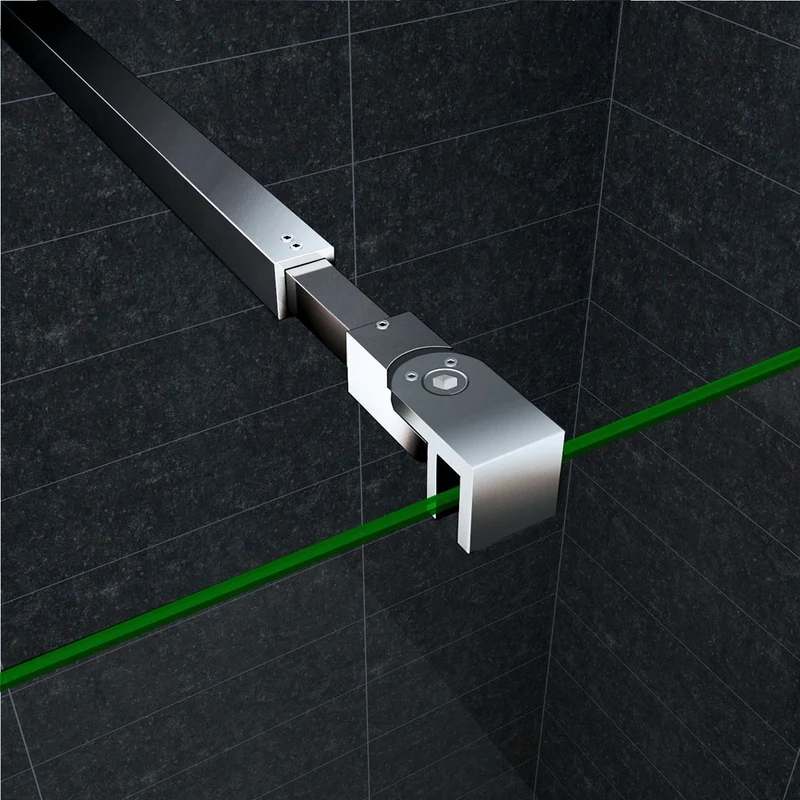 Barre de stabilisation pour paroi de douche, Couleur: chromée, Extensible 73-120cm