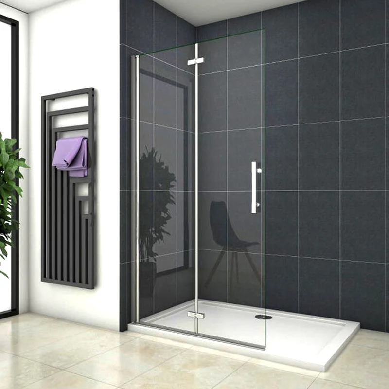 Paroi de douche mobile paroi de douche à italienne 65-105cm, Océan paroi de douche pliante en verre anticalcaire