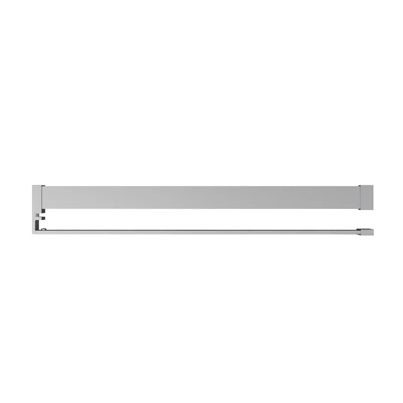 Océan Étagère de rangement longue avec porte-serviettes 2 en 1 | Aluminium chromé anti-corrosion | Adaptée à la douche à l'italienne (verre 8 mm)