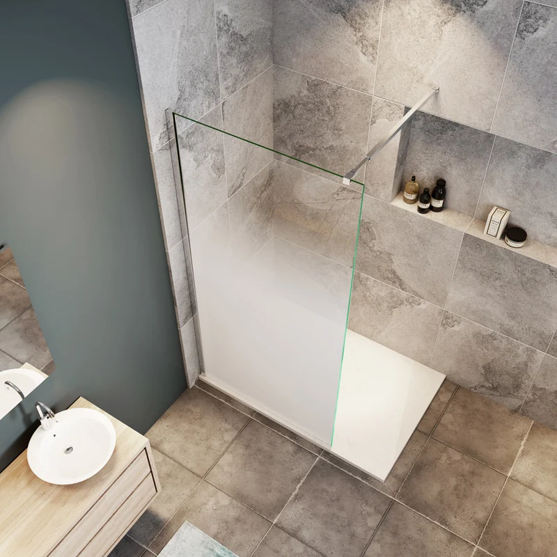 Ocean Paroi de Douche Italienne Brume Ascendante 50-140x200cm - Barre Extensible Montage Rapide