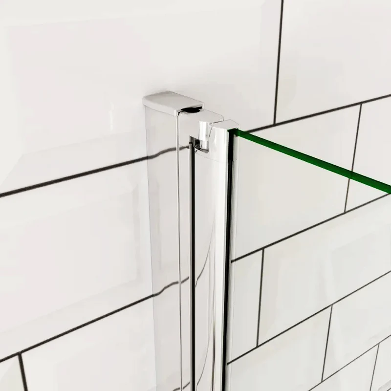Porte de douche hauteur 180cm profil chromé, porte de douche pivotante 70-100 x180cm verre anti-calcaire, Océan