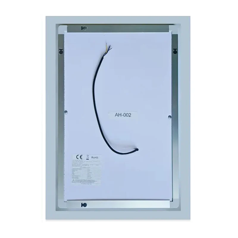 Miroir lumineux 80x60cm avec Anti-buée + Dimmable, Mural Miroir salle de bain