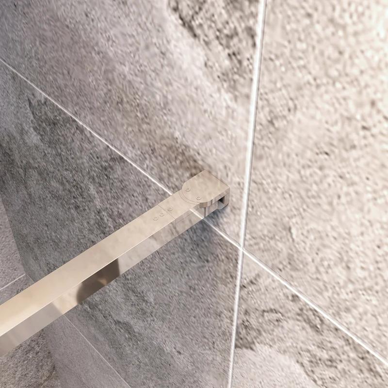 Paroi de douche à l'italienne en verre 8mm de sécurité sablé, Océan paroi de douche 100 - 140 x 200cm avec une barre extensible 73-120cm