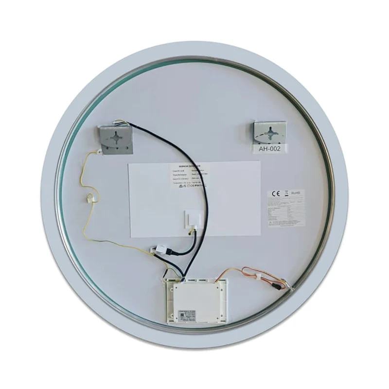 Miroir lumineux rond 70-100cm avec Anti-buée + 3 Couleurs + Dimmable, Mural Miroir salle de bain