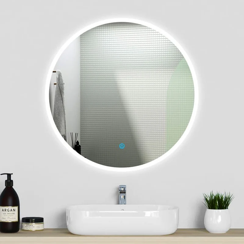 Miroir lumineux rond, Miroir LED avec antibuée
