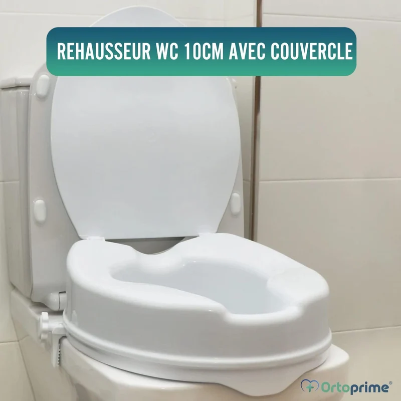 Rehausseur WC avec Couvercle 10 cm | Universel
