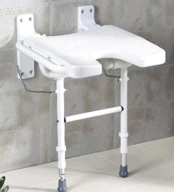 Siège de Douche Pliant en Forme de U avec Pieds pour Mur