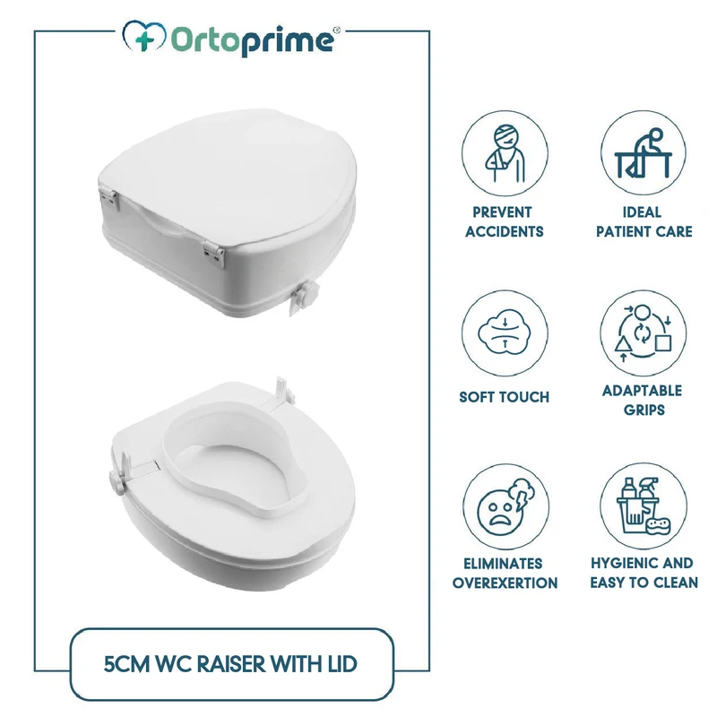 Rehausseur WC Avec Couvercle 5 cm | Universel