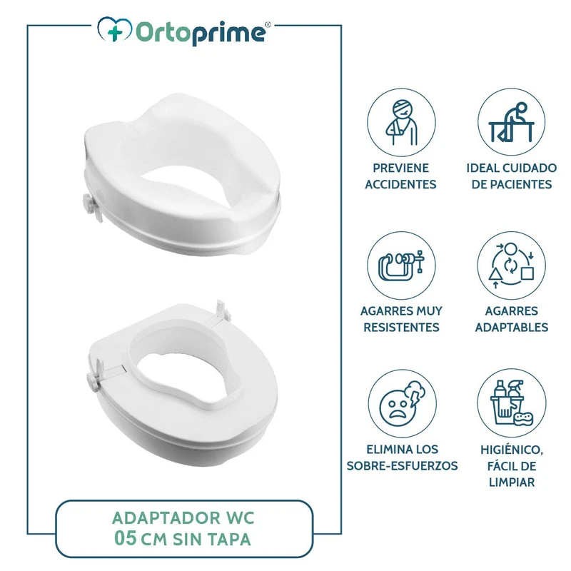 Rehausseur de WC sans Couvercle 5 cm | Universel