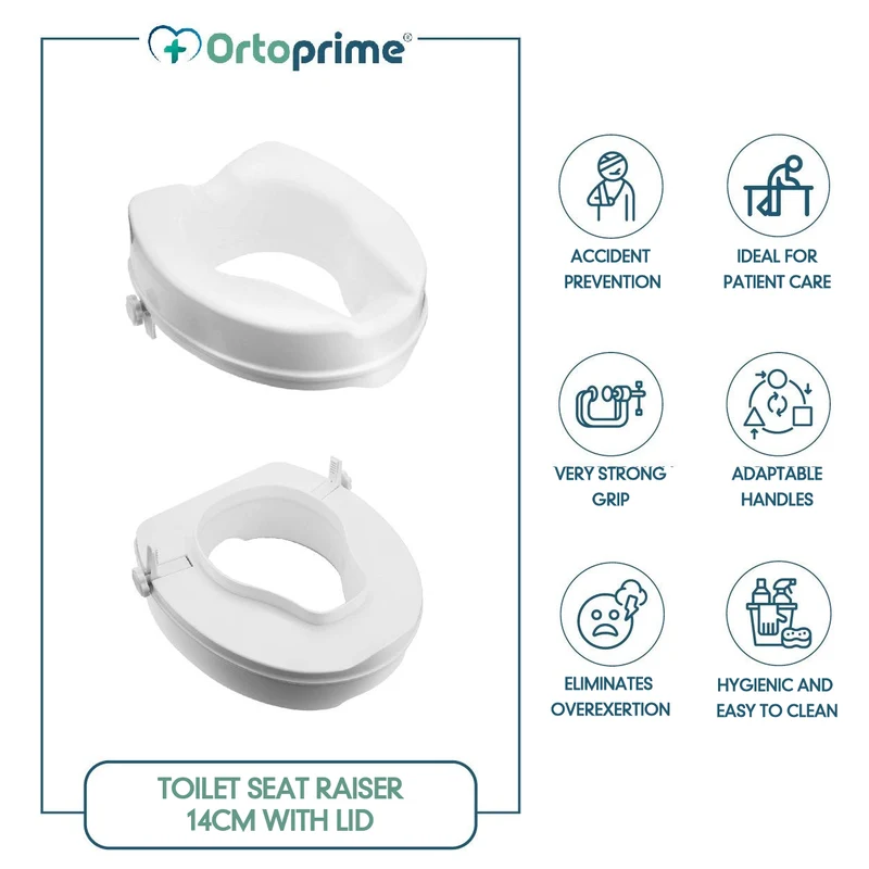 Rehausseur de WC avec Couvercle 15 cm | Universel