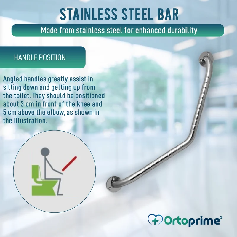 Barre d'angle en acier inoxydable à 135°