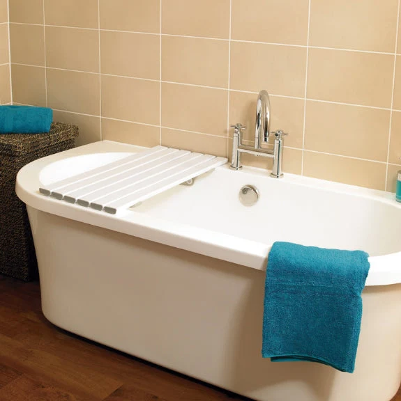 Tablette Blanche Extra-large pour Baignoire