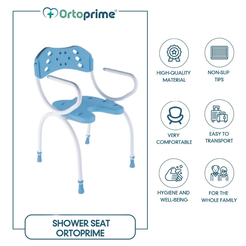 Chaise avec Dossier en forme de U pour Douche
