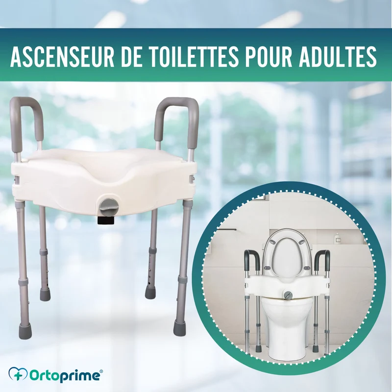Rehausseur WC 12cm avec Pieds | Universel