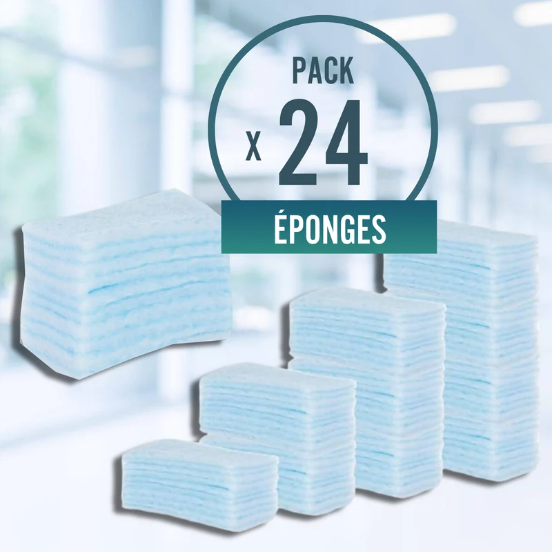 Éponges Jetables Savonneuses 24 Unités
