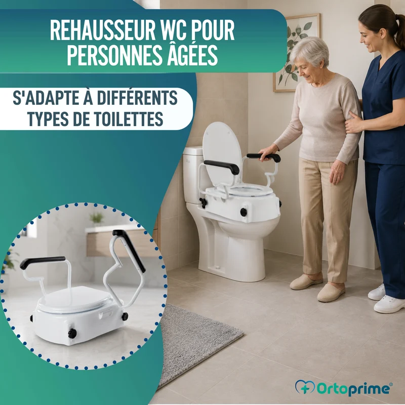 Rehausseur de WC Inclinable OrtoPrime Confort