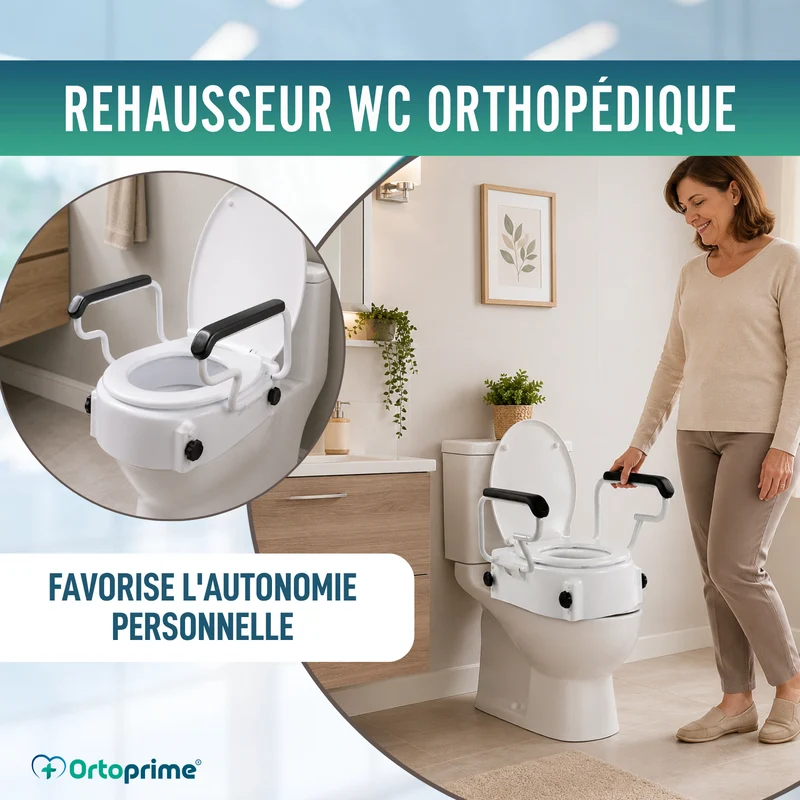 Rehausseur de WC Inclinable OrtoPrime Confort
