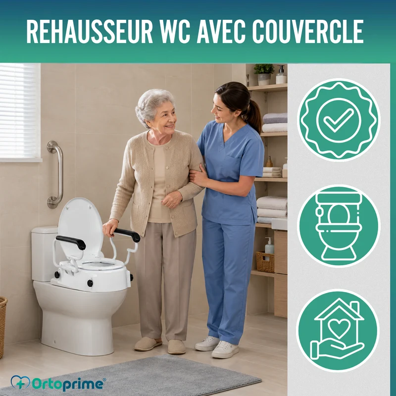 Rehausseur de WC Inclinable OrtoPrime Confort