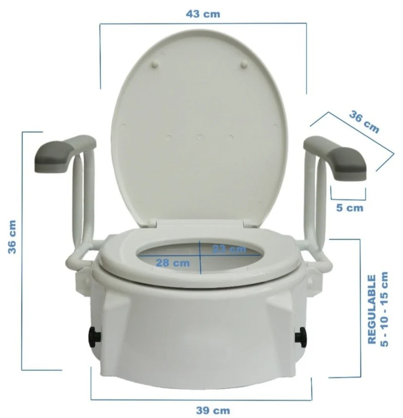 Ascenseur WC inclinable 6-10-15cm Résistance