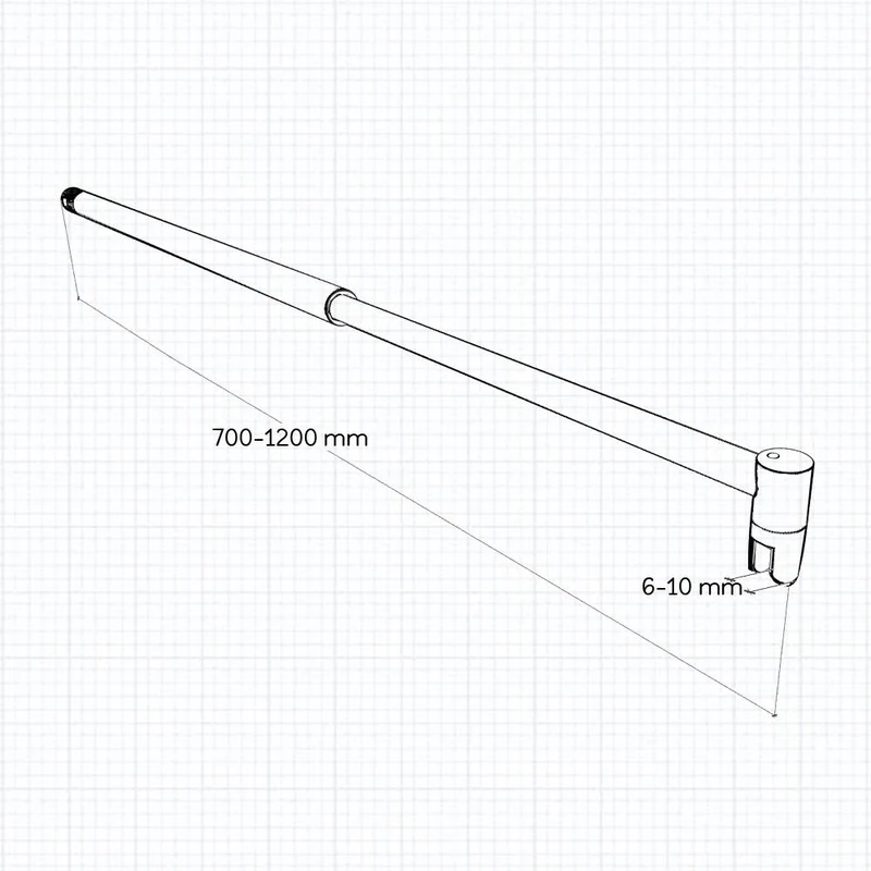 Océan paroi de douche noire 70-140x200cm sérigraphie noire en verre anticalcaire livré avec une barre extensible 70-120cm