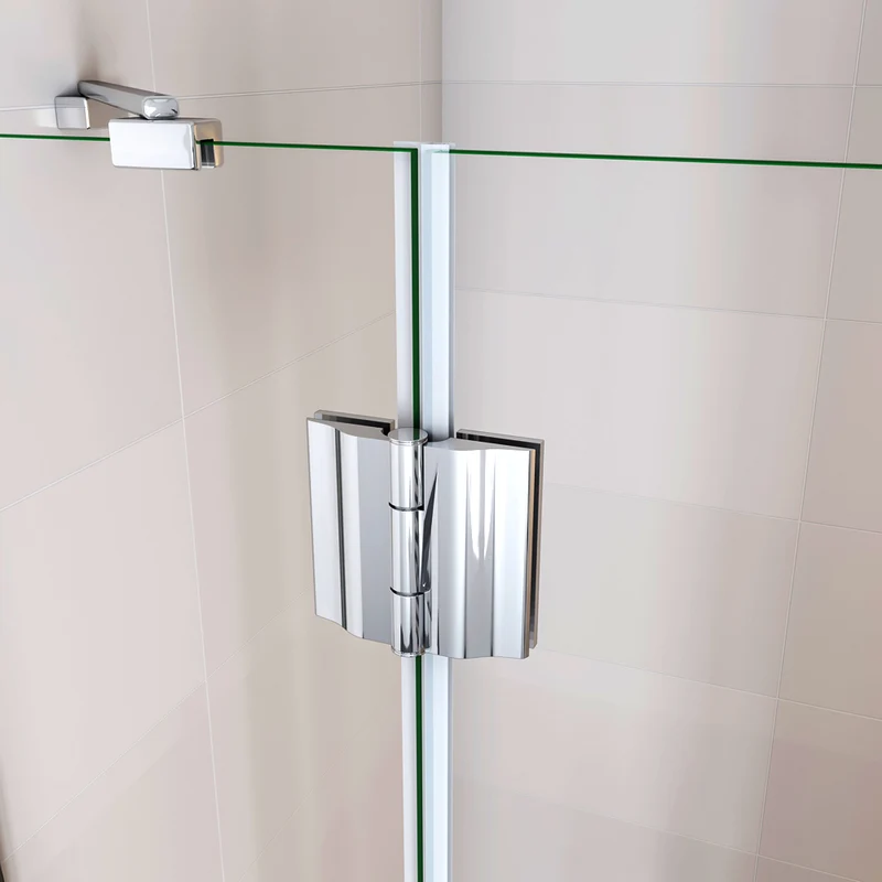 Océan Porte de douche pliante avec une porte-serviette 8mm verre anticalcaire installation en niche modèle de Viten