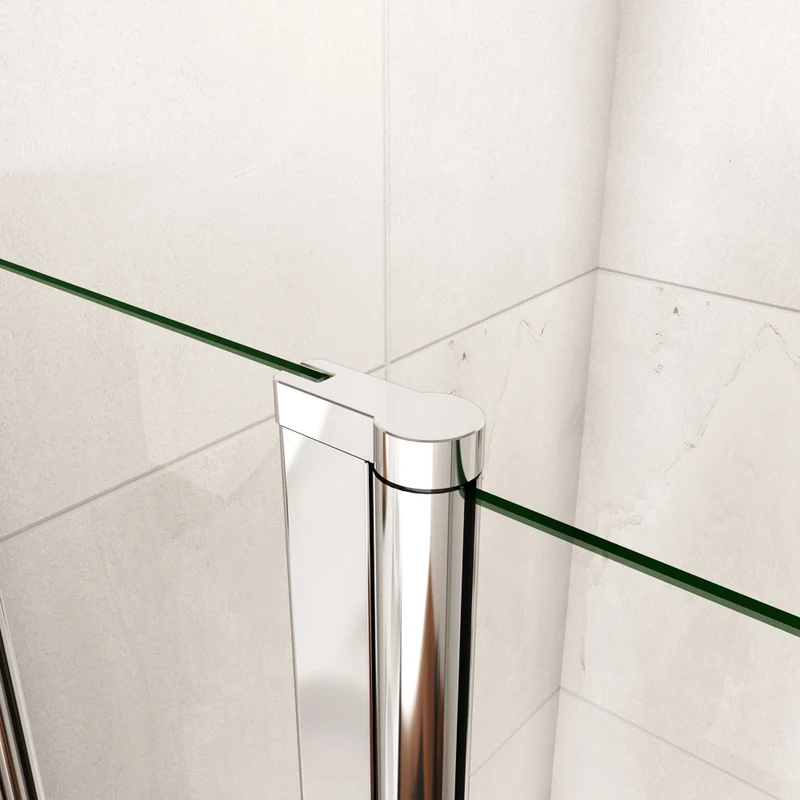 Océan Porte de douche pivotante 100-130x187/197 cm en verre anti-calcaire installation en niche