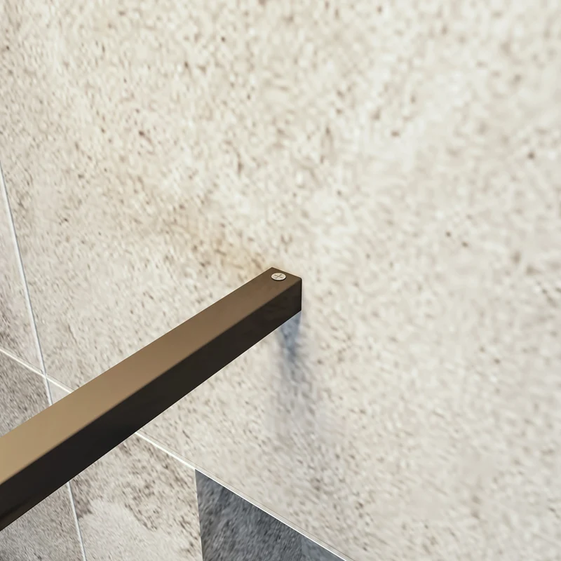 Océan Paroi de douche noire avec volet pivotant 30 / 40 cm modèle d' Itaroi avec une fixation 90cm