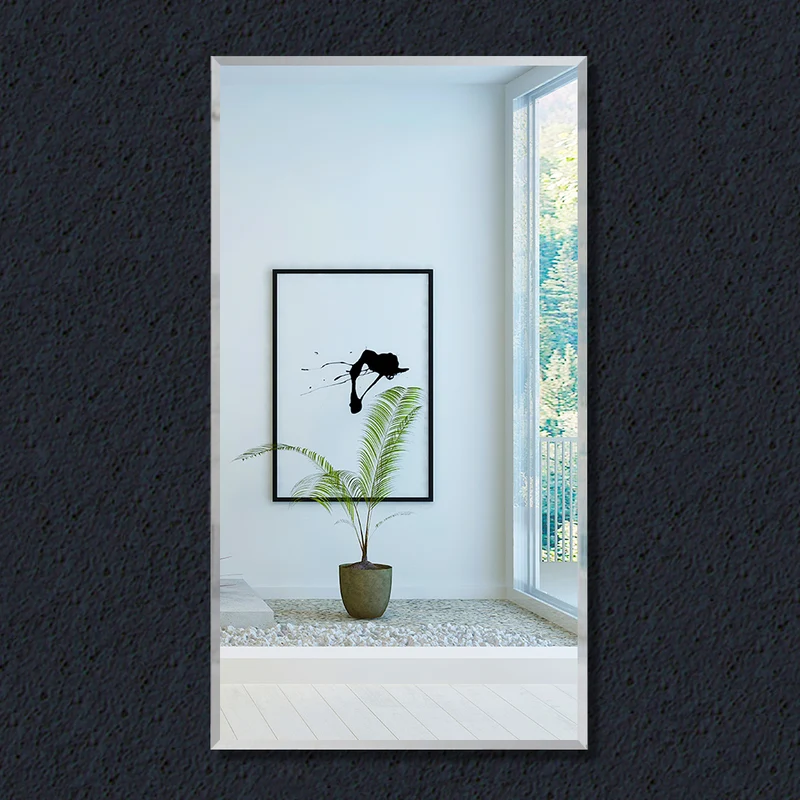 Miroir de salle de bain rectangulaire, Miroir mural biseauté 30/45/50/60/70/90cm