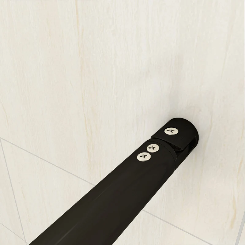 Océan Paroi de douche 78-158 x200cm paroi de douche à l'italienne avec les 2 barres noires 70-120cm