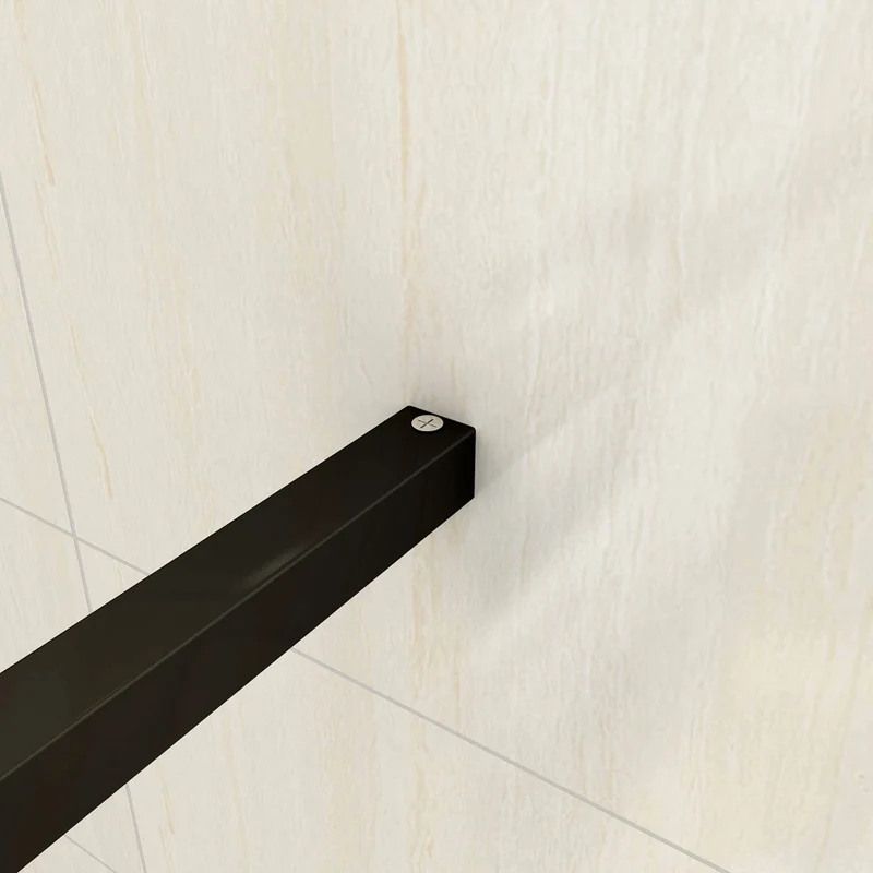 Océan Paroi de douche 78-158 x200cm paroi de douche à l'italienne avec les 2 barres de stabilisations noire