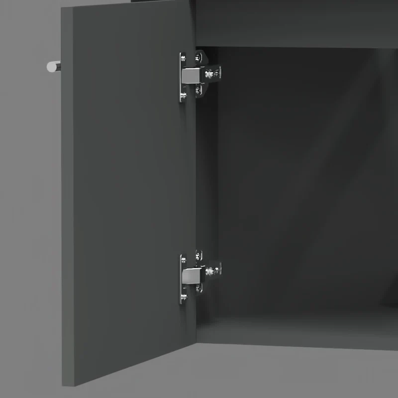 Meuble de salle de bain, meuble sous vasque d'angle à suspendre, meuble de rangement MDF 40cm, livrée avec vasque