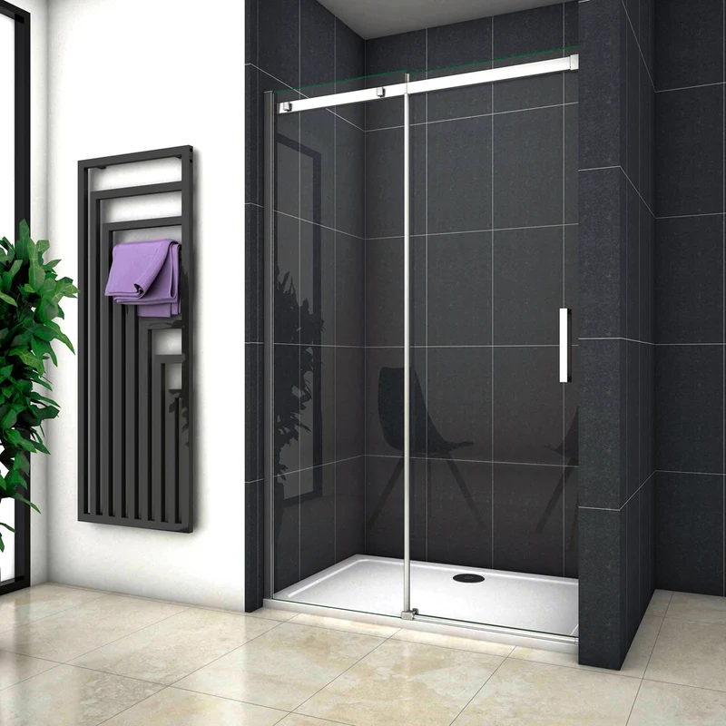 Océan Porte de douche porte de douche coulissante en verre anti-calcaire, hauteur:195cm