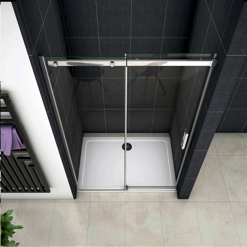 Océan Porte de douche porte de douche coulissante en verre anti-calcaire, hauteur:195cm
