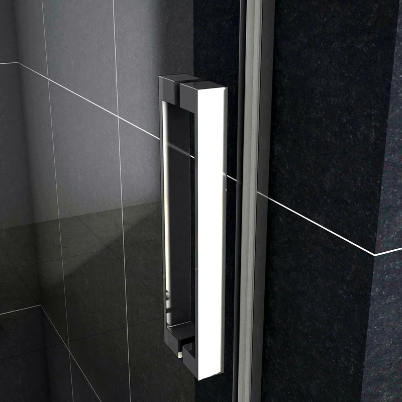 Océan Porte de douche porte de douche coulissante en verre anti-calcaire, hauteur:195cm