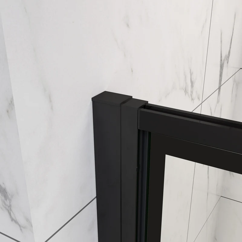 Porte de douche 80-120X200cm en verre securit insinstallation en angle modèle d'Ansa QT9N
