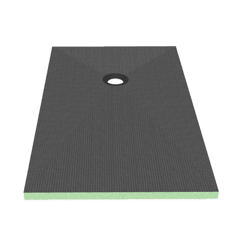 Receveur à carreler écoulement excentré, recoupable sur mesure livré avec la bonde de receveur
