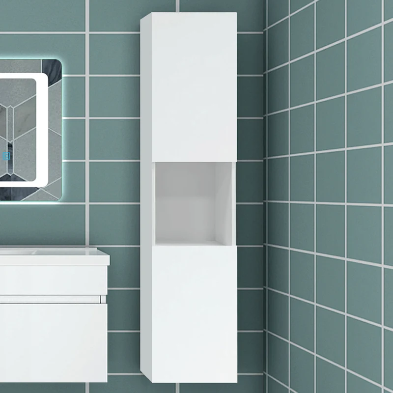 83/110/135,1cm Colonne salle de bain blanche, Armoire haute étagère de rangement, Meuble de salle de bain
