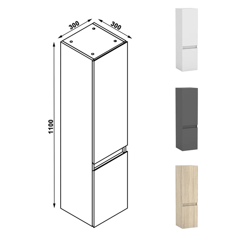83/110/135,1cm Colonne salle de bain blanche, Armoire haute étagère de rangement, Meuble de salle de bain