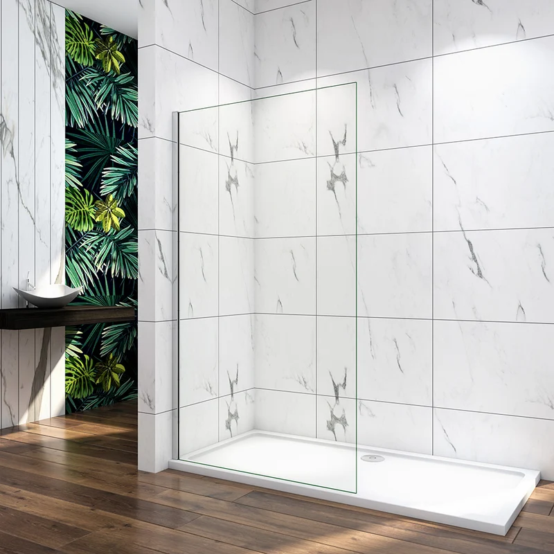 Ocean paroi de douche 10mm paroi de douche à l'italienne verre anticalcaire paroi de fixation sans barre