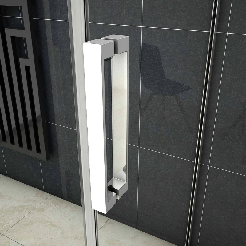 Cabine De Douche Coulissante en forme U une porte de douche avec 2 paroi latérales hauteur:195cm