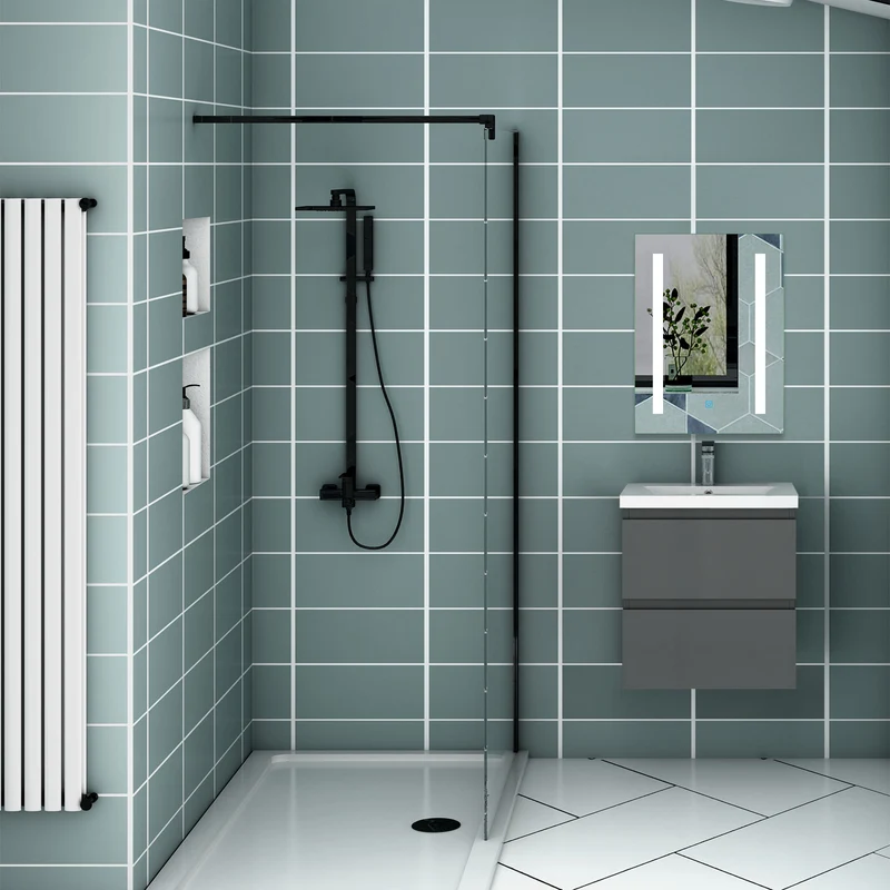 50cm Meuble salle de bain avec deux tiroirs et vasque artificielle