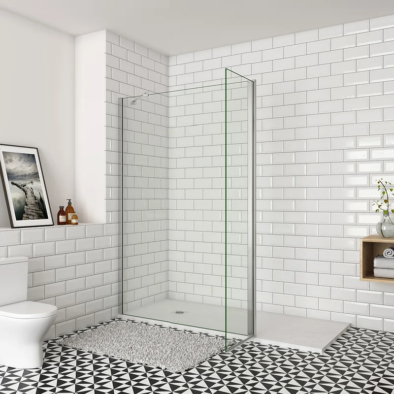 Océan paroi de douche 50-160cm + paroi latérale à l'italienne 50cm avec un retour pivotant et une barre stabilisateur 45cm