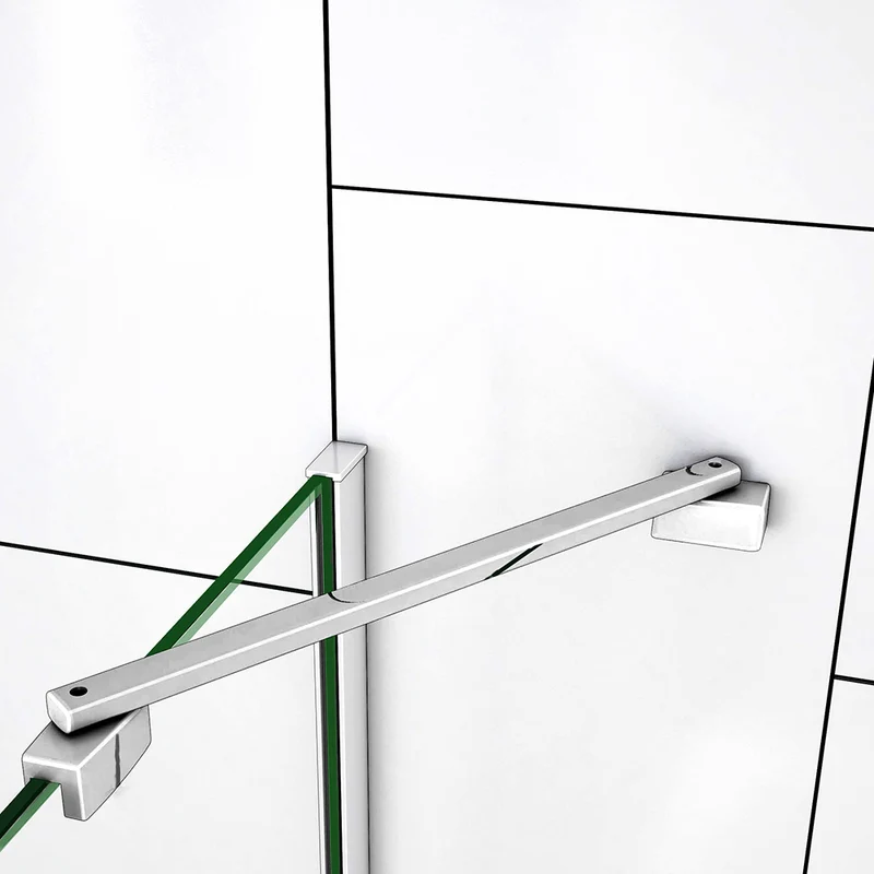 Océan paroi de douche 50-160cm + paroi latérale à l'italienne 50cm avec un retour pivotant et une barre stabilisateur 45cm