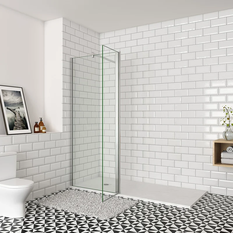 Océan paroi de douche 50-160cm + paroi latérale à l'italienne 50cm avec un retour pivotant et une barre standard 90cm